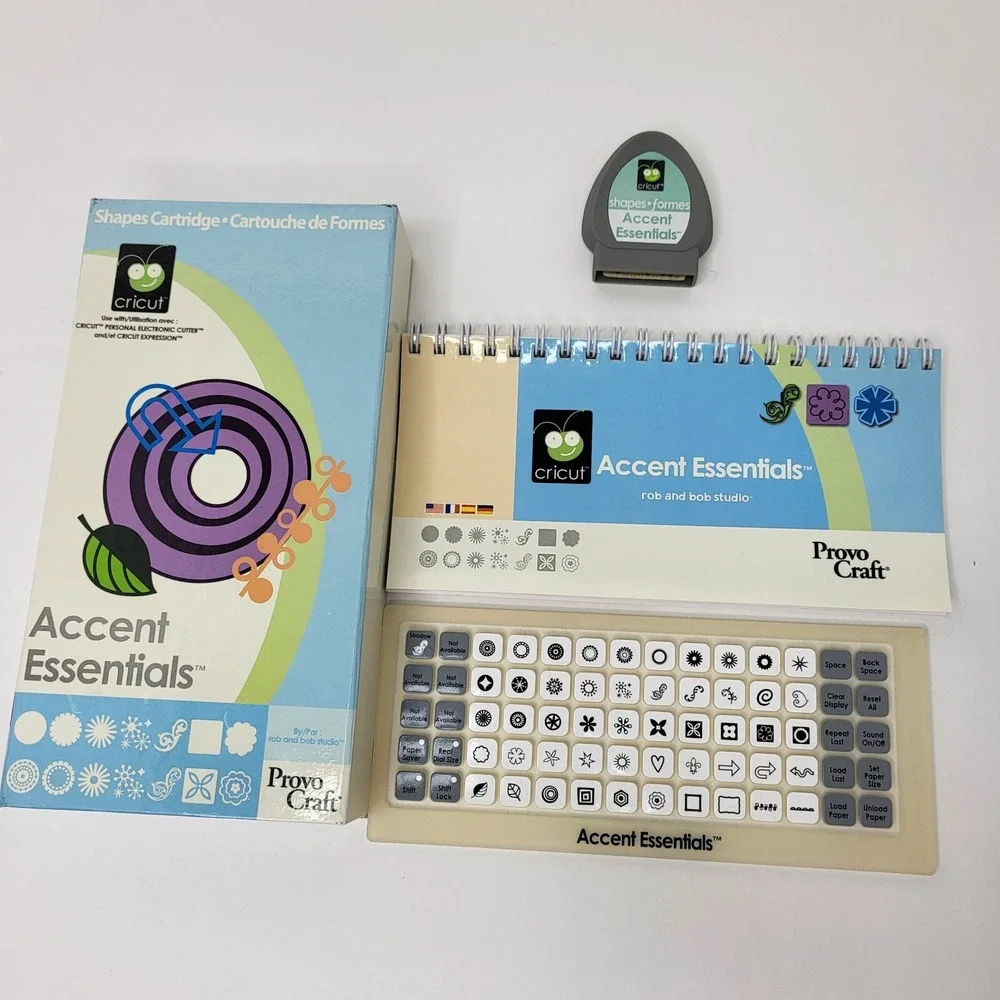 PRE-OWNED CRICUT ACCENT ESSENTIALS CARTRIDGE EXCELLENT CONDITION‎ UN-LINKED